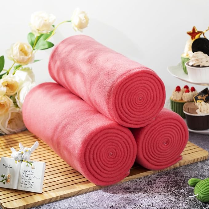 Buryeah 10 Pcs Fleece Blanket Bulk Soft Warm Fleece Blankets Cozy Lightweight Throw Blankets Plush Pet Throw Blanket for Home Bed Sofa Office Wedding Gifts Travel(50" X 60",Coral)