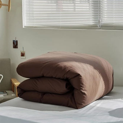 Houseri Brown Comforter Set Twin Mocha Coffee Color Bedding Comforter Sets Twin Size for Boys Girls Kids Soft Comfy Chocolate Brown Bed Comforters Vintage Dark Color Warm Dorm Quilt Blanket Twin 3PCS