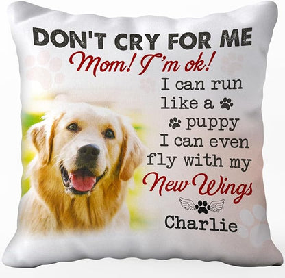 Pawfect House Personalized Dog Pillow (Insert Included) I Can Run Like a Puppy, Dog Memorial Gifts for Loss of Dog, Christmas Sympathy Gift for Pet Lovers, Pet Loss Gifts, Dog Remembrance Gift