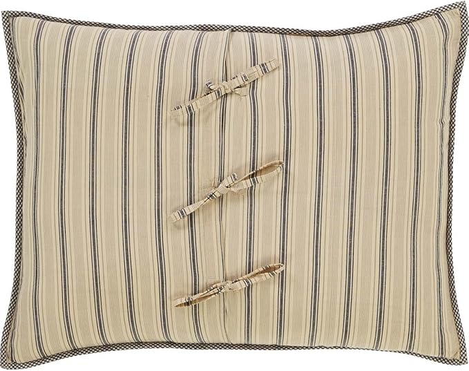 VHC Brands Farmhouse Bedding-Sawyer Mill™ Sham, Standard 21x27, Charcoal Grey