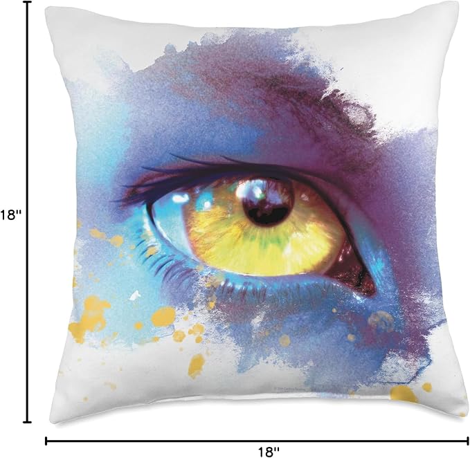 Avatar: The Way of Water Na’vi Golden Eye Watercolor Throw Pillow