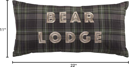 Donna Sharp Throw Pillow - Bear Panels Lodge Decorative Throw Pillow with Bear Design - Rectangle