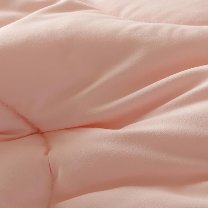 KAREVER Pink Flower Comforter Full Pink Sunflower Print Bed Full Comforter Set 3 Pieces Dark Pink Floral Comforter Set for Boys Girls Teens Bedroom Decor All Season Hotel Quality Comforter Set