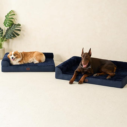 EHEYCIGA XL Dog Bed Memory Foam for Crate, Extra Large Dog Bed Orthopedic with Washable Removable Cover, Waterproof Pet Sofa Couch XLarge Size Dogs, 41x27x6.5, Navy Blue