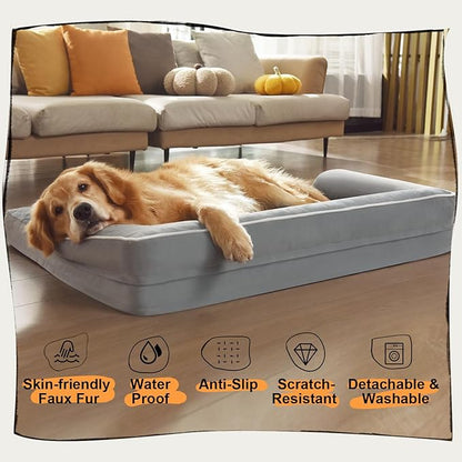 Small Dog Bed and Cat Sofa Waterproof Orthopedic Dog Beds for Small Dogs Cat Bed Comfy Pet Couch Sofa Beds with Washable Removable Cover & Non-Slip Bottom
