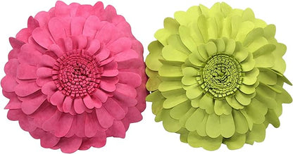 Contempo Lifestyles Flower Pillow – Decorative Pillow 3D Round Throw Pillows for Home Décor – Handmade Sweetheart Flower Pillow for Bed & Couch-Sunflower Pillow - 16 Inch Pink