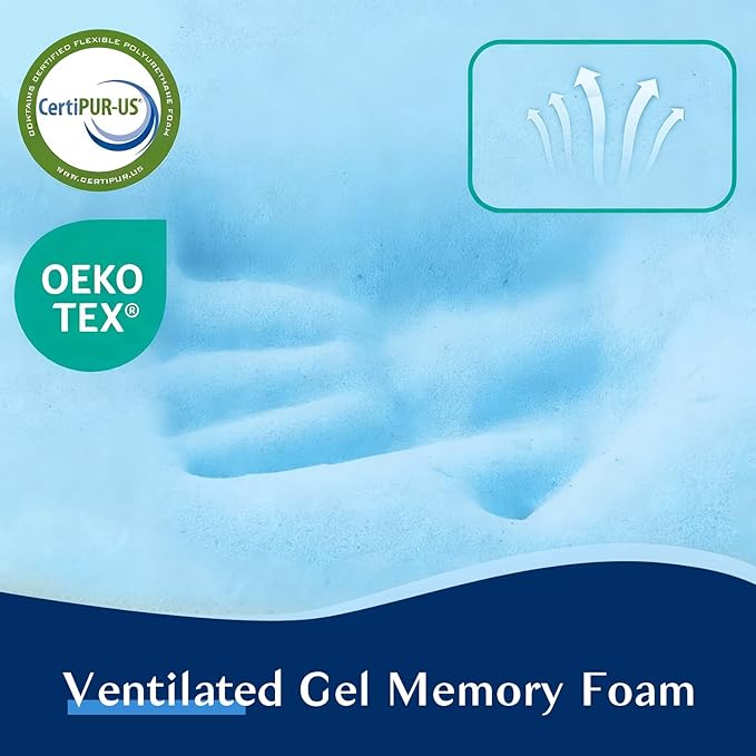 Stomach Sleeping Pillow for Back & Stomach Sleeper, Flat Soft Pillows for Sleeping Thin Memory Foam Pillow for Back Shoulder Neck Pain Relief - Cooling Ultra Thin Pillows for Sleepers 1.75-Inches