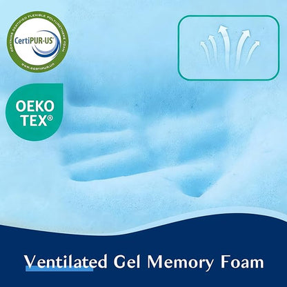 Stomach Sleeping Pillow for Back & Stomach Sleeper, Flat Soft Pillows for Sleeping Thin Memory Foam Pillow for Back Shoulder Neck Pain Relief - Cooling Ultra Thin Pillows for Sleepers 1.75-Inches