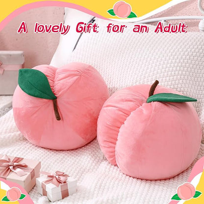 Peach Plush Decorative Gift Cute Fruit Plush Pillow Kawaii Hugging Plushies Soft Novelty Cushion Seat Home Room Decor