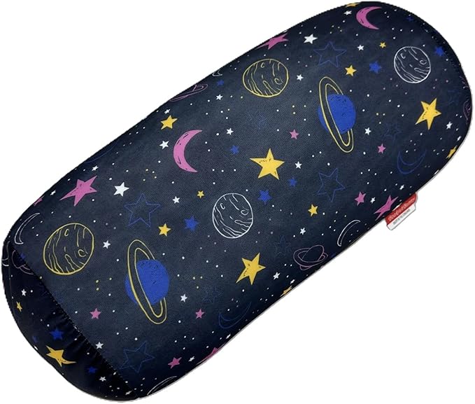 Bookishbunny Microbead Cylinder Bolster Roll Pillow 13" x 7" Various Patterns (Sky)