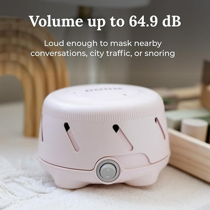 Yogasleep Dohm Uno White Noise Sound Machine, Real Fan Inside for Non-Looping White Noise, Sleep Aid, Office Privacy & Meditation for Adults & Baby, Registry Gift (Pink)