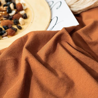 Houseri King Pumpkin Colored Comforter Set Terracotta Rust Bedding King Size Caramel Brown Comforters Warm Soft Comfy 3 Piece Breathable Durable Dusty Burnt Orange Country Style Bed Quilt Blanket King