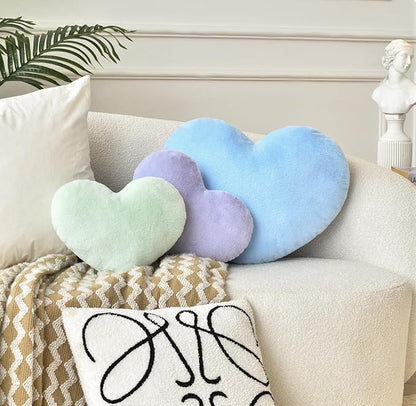 Petrella Throw Pillows Heart Pillow Cute Fuzzy Pillows for Bed Livingroom Home Decor Cushion Decorative Aesthetic Preppy Pillows Purple,Small 13"x10"