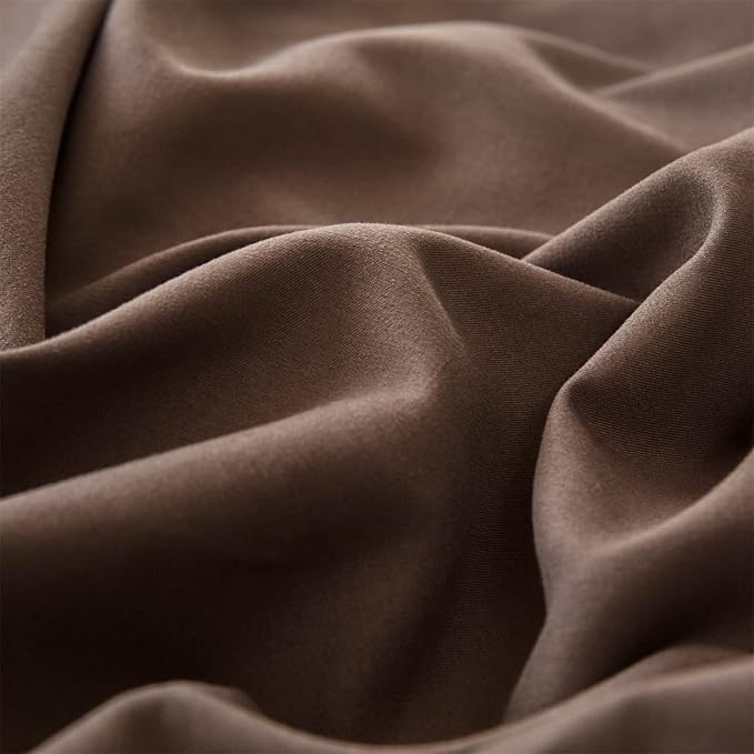 Wellboo Brown Comforter Sets Full Solid Mocha Coffee Bedding Comforters Cotton Women Men Plain Chocolate Color Quilts Adult Dark Brownness Modern Chestnut Comforters Girls Boys Solid Dorm Bedding
