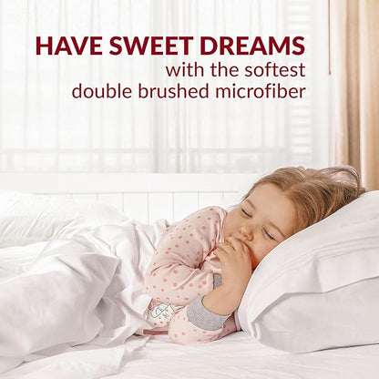 Mellanni Pillow Cases - Luxury, Extra Soft, Cooling Pillow Covers - 2 PC Iconic Collection Pillowcases - Envelope Closure (Standard/Queen 20" x 30", Ivory)