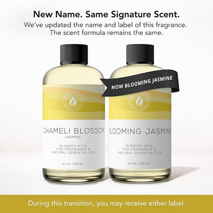 Aroma Country Blossoming Jasmine Diffuser Oil - Luxury Essential Oils for Diffuser Refill & Air Freshener Room Spray - Long-Lasting & Natural Home Fragrance, Scented Oil (8.5 Fl. oz)