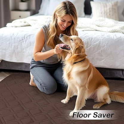 hyha Waterproof Dog Bed Blanket, Soft Pet Blankets, Waterproof Couch Cover for Dogs, Reversible Sofa Covers Washable for Furniture (30x70 Inch, Chocolate/Beige)