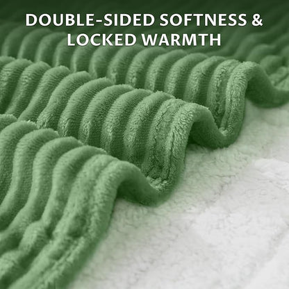 Reaks Electric Heated Throw Blanket, Silky Soft Flannel & Sherpa Heating Blanket Throw with 5 Heat Levels & 3 Hours Auto Off, Warm Gifts for Women Mom Grandma, ETL Certified (50x60 inches, Green)