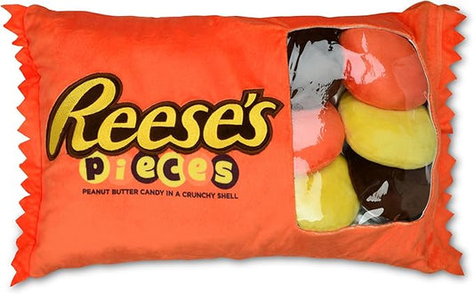 iscream Reese's Pieces Package 19" x 11" Pillow Set with Mini Reese's Pieces