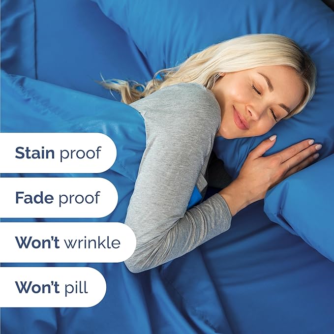 Twin 4 Piece Sheet Set - Comfy Breathable & Cooling - Ultra-Soft Hotel Luxury Bedding Set with 8-16 Inch Deep Pockets - 1 Flat & 1 Fitted Sheet & 2 Pillowcases - Wrinkle Free & Easy Care - Royal Blue