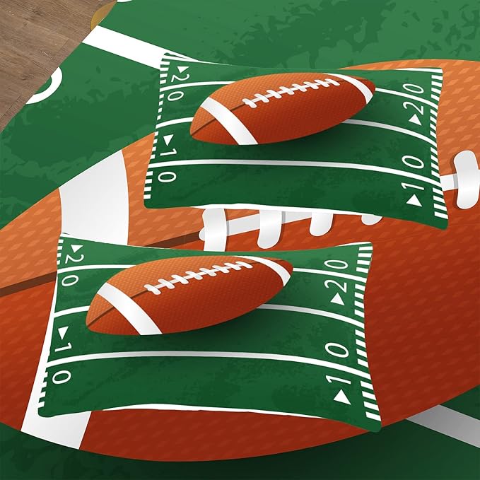 Tailor Shop Football Comforter Set for Boys Kids Teens Green Rugby Football Field Bedding Sets Queen Size with 1 Comforter 2 Pillow Shams………