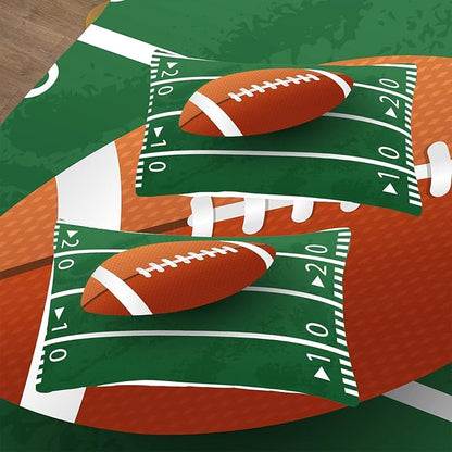 Tailor Shop Football Comforter Set for Boys Kids Teens Green Rugby Football Field Bedding Sets Queen Size with 1 Comforter 2 Pillow Shams………