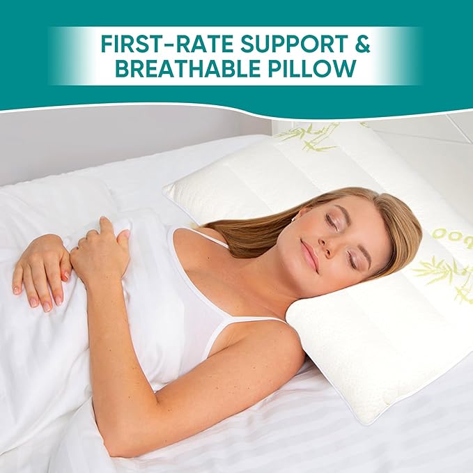 MINUPWELL Ultra Flat Small Pillow for Sleeping, 18x13 in Small Pillow for Travel 7D High Support 2.5 inch Height Ultra Thin Mini Pillows - Rayon Derived from Bamboo