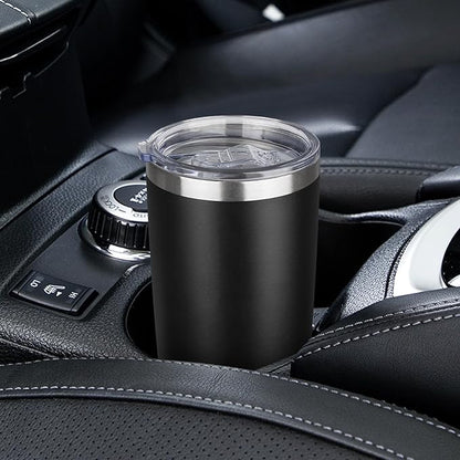 20oz Tumbler with Lid Stainless Steel Insulated Tumblers Travel Coffee Tumbler Bulk Double Wall Vacuum Insulated Water Cup Christmas Gifts for Women Men Her Him Home Office (Black, 6pack)