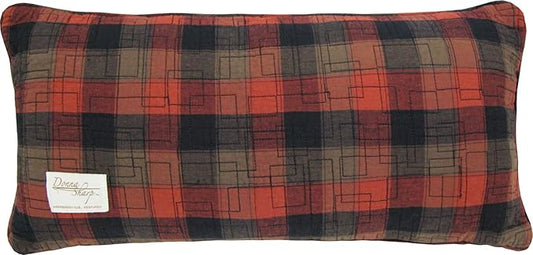 Donna Sharp Throw Pillow - Woodland Square Lodge Decorative Throw Pillow with Patchwork Pattern - Rectangular