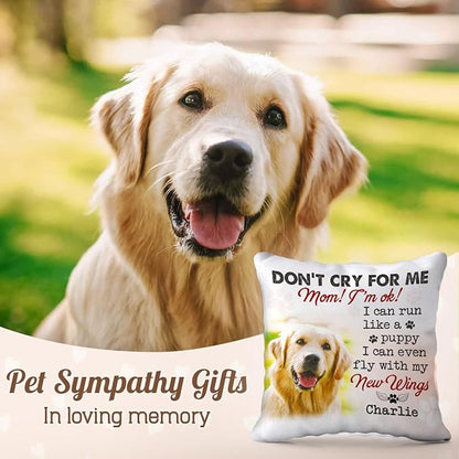 Pawfect House Personalized Dog Pillow (Insert Included) I Can Run Like a Puppy, Dog Memorial Gifts for Loss of Dog, Christmas Sympathy Gift for Pet Lovers, Pet Loss Gifts, Dog Remembrance Gift