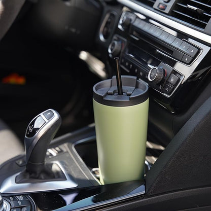 34 OZ Insulated Tumbler with Lid and 2 Straws Stainless Steel Water Bottle Vacuum Travel Mug Coffee Cup,Navy blue