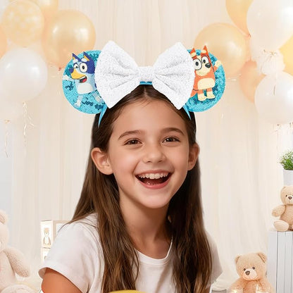 Mouse Ear Headbands,Sparkle Mouse Ears Headband for Women Girls Cartoon Princess Costume Cosplay Decoration