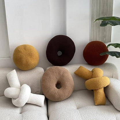 Yellow Ball Shaped Plush Pillow,Cute Soft Waist Rest Cushion,Home Decorative Throw Pillow Used to Add Comfort and Style to A Couch,Sofa,Or Living Room.
