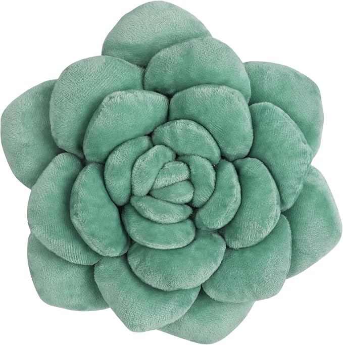 Hand-Stitched Plush Decorative Throw Pillow. Plant-Shaped Pillows and Flower Pillows, Plush Cushions for Bedroom and Home Decoration, 9.84in/25CM
