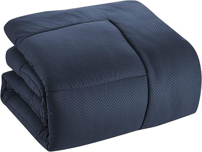 8 Piece Comforter Set Bag with Checkered Design (Pack of 3, 24 Count Total)