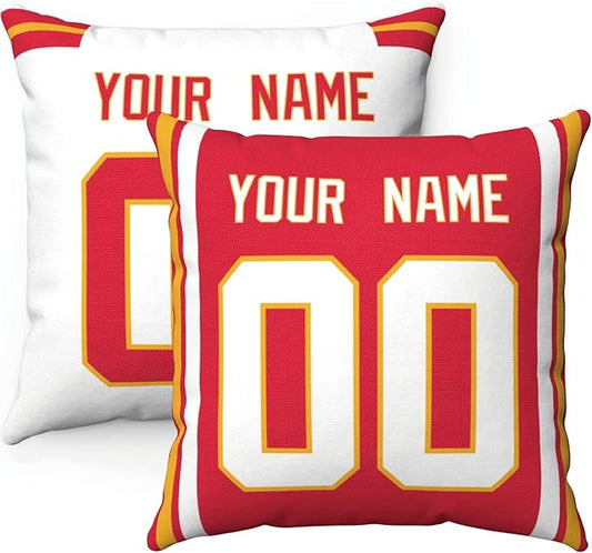 ANTKING Throw Pillow 2 Packs Custom Any Name and Number for Men Women Boy Gift