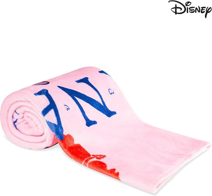 Disney Stitch Throw Blanket Soft Fleece Blanket Bedroom Accessories 59 x 51” (Pink Stitch)