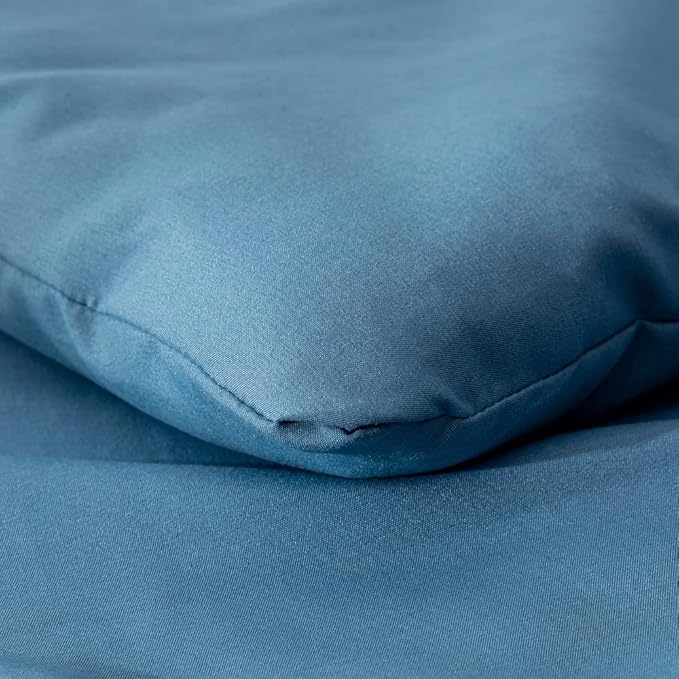 KAREVER Lake Blue Comforter Queen Blue Bedding Set 3 Pieces Light Blue Comforter Set 1 Blue Queen Comforter with 2 Pillowcases