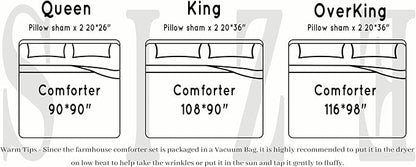 Bonlino King Size Comforter Set Bedding - Ruched Light Grey Comforter King Bed Set Boho Shabby Chic Comforter Fluffy 3 Piece Ruffle Comforter Set Pillow Girl Bedding Soft and Luxury