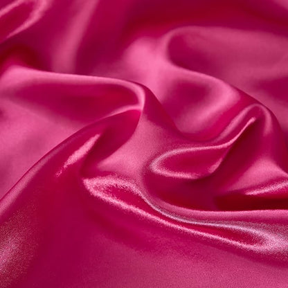 Satin King Comforter Sets Silk Like Hot Pink Comforter Alternative Down Comforter Soft Polyester Filling Luxury Silky Bedding Comforter Set 1 Comforter 2 Pillowcases (King, Hot Pink)