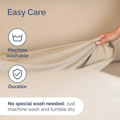 Twin XL 4 Piece Sheet Set - Comfy Breathable & Cooling - Ultra Soft Hotel Luxury Bedding Set w/ 8-16 Inch Deep Pockets - 1 Flat & 1 Fitted Sheet & 2 Pillowcases - Wrinkle Free and Easy Care - Cream