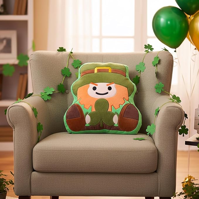 St Patricks Day Pillow Gnome Shamrock Throw Pillows Saint Patricks Day Leprechaun Decorations Irish Gifts Home Sofa Decor for Adults Women Friends