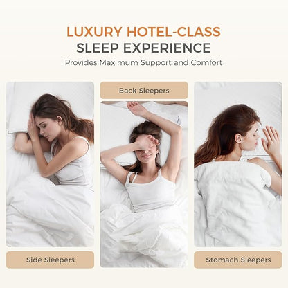 SweetNight Bed Pillows King Size Set of 2, Fluffy Luxury Hotel Collection Gusseted Large Pillows for Neck and Shoulder, Side Back Stomach Sleeper Pillow, Cozy Night 18"X34"