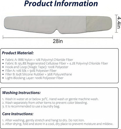 Deep Sleep Eye Mask 3.0 - Adjustable & Light-Blocking with Upgraded Silicone Seal, Dual-Sided Design(Ice-Silk & Wood Fiber), Zero-Pressure & Ultra-Soft for Side Sleepers and Travel (Gray)