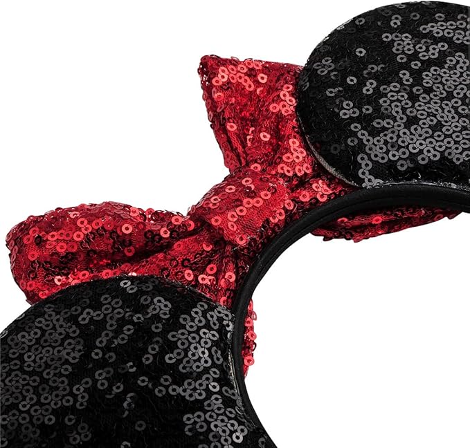 FANYITY Mouse Ears, Sequin Mouse Ears Headband for Girls Women Halloween Birthday Party (Rw)