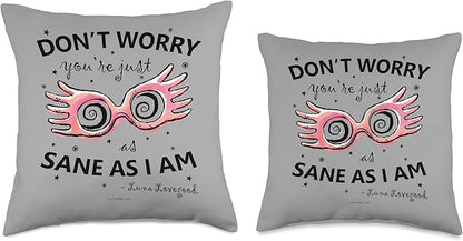 Harry Potter Luna Lovegood Spectrespecs Black Throw Pillow