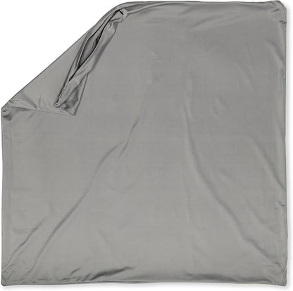 PILLOWY 16"x16" Throw Pillowcases (Cover Only) - 85/15 Nylon, Spandex - Luxurious, Silky, Stretchy & Soft - 1Pcs Solid Color - A Perfect Choice for Couch Chairs Sofa Bed Adult/Kids Bedroom, Dark Grey