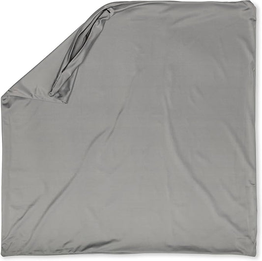 PILLOWY 16"x16" Throw Pillowcases (Cover Only) - 85/15 Nylon, Spandex - Luxurious, Silky, Stretchy & Soft - 1Pcs Solid Color - A Perfect Choice for Couch Chairs Sofa Bed Adult/Kids Bedroom, Dark Grey