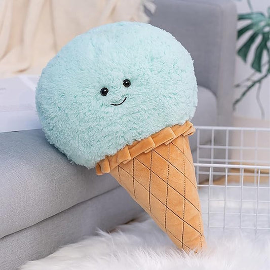 Five-Color Ice Cream Pillow - Soft and Skin-Friendly Fabric, Meticulous Craftsmanship (Blue)