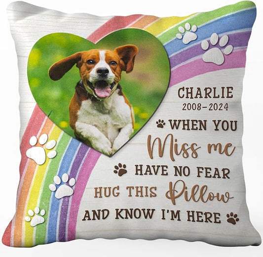 Pawfect House Personalized Pet Memorial Throw Pillow (Insert Included), Bereavement Gift Ideas, Pet Loss Gifts, Custom Dog Pillow, Dog Passing Aways Gifts